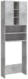 Waschmaschinenschrank, Waschküchenschrank Betongrau 64x25,5x190 cm de7939