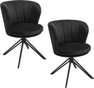 Woltu 4-Fußstuhl (2 St), Esszimmerstühle Polsterstuhl 360° Drehbar, mit Armlehne