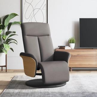 vidaXL Relaxsessel mit Fußteil Taupe Stoff 356526