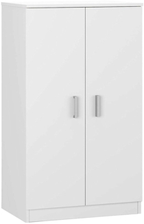 Dmora 2-türiger Mehrzweckschrank Arful, Schuhschrank, Niedriger Schrank mit 6 Regalen, Modernes niedriges Schuhregal, 75x36h101 cm, Weiß