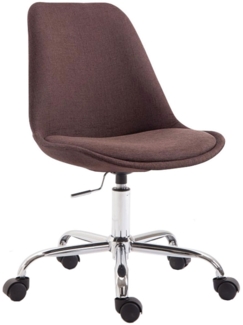 CLP Bürostuhl Toulouse Stoff drehbar und stufenlos verstellbar,braun