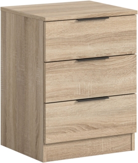 Nachtkommode Alvas (B/H/T: 45x60x40 cm) in Sonoma Eiche Nachbildung und Sonoma Eiche Nachbildung