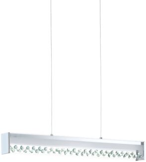 LED Glaskristall Hängelampe, Chrom, Breite 66 cm