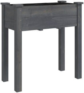vidaXL Pflanzkübel mit Einsatz Grau 71x37x76 cm Massivholz Tanne 364232