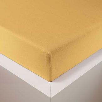 Traumschlaf Jersey Spannbettlaken Samtweich mit Tencel™ Lyocell|90x200 - 120x220 cm| zitrone