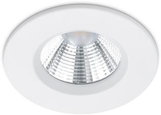 Runder LED Deckeneinbaustrahler ZAGROS dimmbar in Weiß matt, IP65
