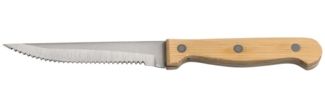 KESPER 90652 Steakmesser 21 cm mit Klinge aus Edelstahl, Griff aus Bambus