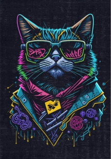 Bamyum Teppich Blackcat Chenille Druck Teppich, Gaming Videospiel Waschbarer Teppich, Einzelstück