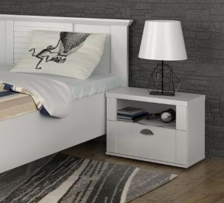 Nachtkonsole Nachttisch Beistelltisch Nachtschrank Schlafzimmer weiß 55cm