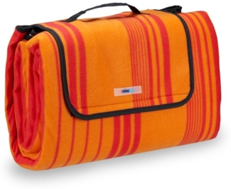 Picknickdecke 200x200cm orange gestreift 10025989