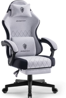 Dowinx Gaming-Stuhl Premium Gaming-Sessel mit Fußstütze und Lendenstütze (1 St), Ergonomischer Bürodrehstuhl mit Massagefunktion