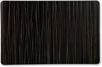 KESPER Platzset SCHWARZ MIT GOLDSTREIFEN aus Polypropylen / Untersetzer / Trend