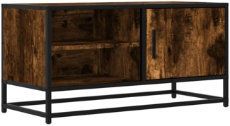 vidaXL TV-Schrank Räuchereiche 80x34,5x40 cm Holzwerkstoff und Metall 848821