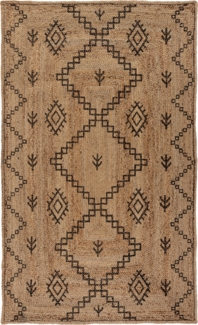 Kadima Design Ökologischer Jute-Teppich "Neath Paul" mit Unikat-Design. 120x170 cm