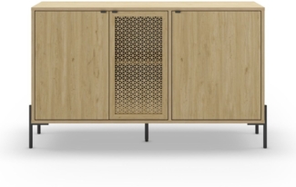 Calicosy Buffet 3 Türen und Metallfüße L120 cm - Inca - Helles Holz