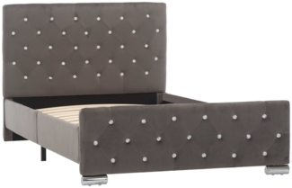 Bettgestell Grau Stoff 100x200 cm