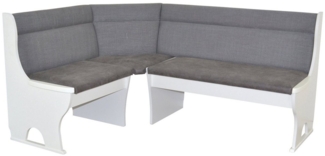 Truheneckbank "Linda" weiß/anthrazit