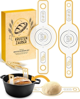 Krustenzauber Backmatte Zubehör - Brotschlingen, Schneebesen, Backmatte, Teig Reinigungstücher, 2x Brotschlingen Mix