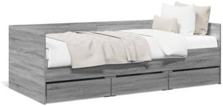 vidaXL Tagesbett mit Schubladen ohne Matratze Grau Sonoma 100x200 cm 3280816