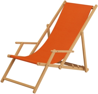 Liegestuhl terracotta Gartenliege Tisch Kissen Deckchair Holz Sonnenliege Gartenstuhl 10-309NTKD