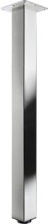 Hettich Design-Tischbein Mella Edelstahl-Optik, eckig, glänzend, 1 Stück