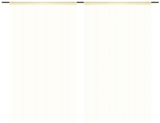 vidaXL Fadenvorhänge 2 Stk. 140 x 250 cm Cremefarben 132403