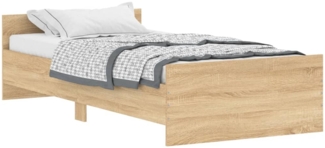 vidaXL Bettgestell ohne Matratze Sonoma-Eiche 90x200 cm Holzwerkstoff 835927