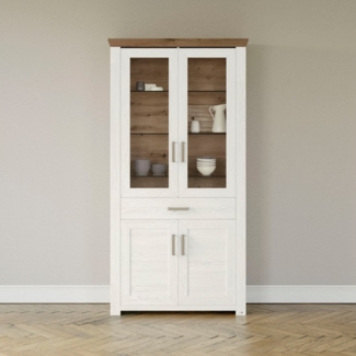 set one by Musterring Standvitrine York Typ 18, mit zwei Glastüren, in 3 Farbvarianten, Höhe 207 cm