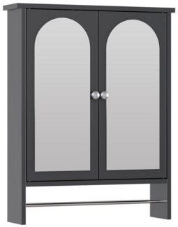 radelldar Badezimmerspiegelschrank Spiegelschrank mit Einlegeböden,Wandspiegelschrank mit Handtuchablage