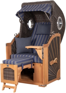 Strandkorb deVries PURE® Seemöwe XS - PE stone grey - Dessin 249