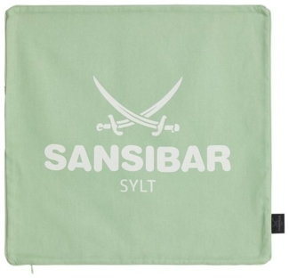 Sansibar Sylt Kissenhülle Kissenbezug Sansibar Sylt Kissenhülle, Sansibar Logo Druck, 45x45 cm, mit Logo-Schriftzug, mit verdecktem Reißverschluss