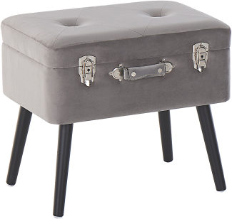 Hocker grau Samtstoff MALLARD