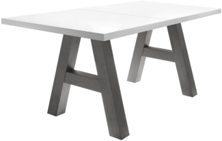 Esstisch ausziehbar Elia 3 140 x 90 x 75 Esszimmertisch Graphit/Weiß Matt Lack 13276-140
