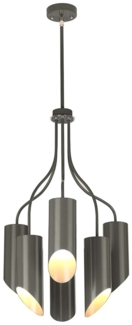 Kronleuchter, Hängelampe, Stahl Nickel, D 52 cm