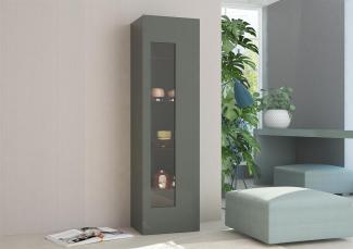 Vitrine >Daiquiri< in Anthrazit-Hochglanz - 45x160x34cm (BxHxT)