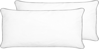 Set mit 2 Kissen PELISTER Niedrig Mikrofaser 40 x 80 cm Weiß