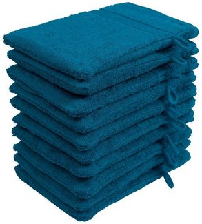 Hometex Premium Textiles Waschhandschuh in Premium Qualität 500 g/m², Feinster Frottier-Stoff 100% Baumwolle, (10er Set), weich, saugfähig, extra schwer & flauschig - TEST BILD TOP MARKE 2025