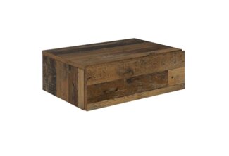 CARO-Möbel Wandregal Anne hängende Nachtkommode Wandboard Nachttisch mit 1 Schublade schwebend, grifflos, in OldStyle Vintage Optik