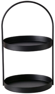 BOLTZE GRUPPE GmbH Dekoetagere Etagere Joko 2 Ebenen Eisen H 44 cm Ø 26cm schwarz