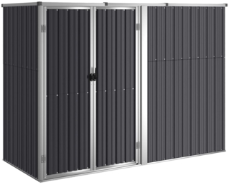 vidaXL Gerätehaus Anthrazit 225x89x161 cm Verzinkter Stahl 316215