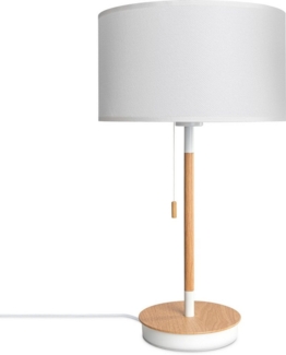 Paco Home Tischleuchte EK CA UNI COLOR, ohne Leuchtmittel, Nacht Mit Schalter Stofflampe Vintage Skandinavisch