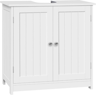 Woltu Waschbeckenunterschrank (1-St) Badezimmerschrank mit 2 Türen, 60x60x30cm, Holz