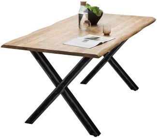 TABLES&Co Tisch 160x85 Mangoholz Natur Eisen Schwarz