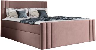 Boxspringbett Harlon, Rosa, 180x200 cm