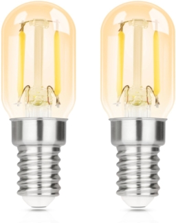 ZMH 2er pack E14 LED Kaltweiß Glühbirne: T22 Vintage LED Lampen 2W Retro Edison Sockel Birne 6000K Kaltweiss Leuchtmittel Energiesparlampe E14 Fassung Kühlschranklampe Light Bulb Nicht dimmbar
