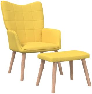 vidaXL Relaxsessel mit Hocker Senfgelb Stoff [327937]