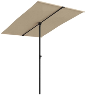 vidaXL Sonnenschirm mit Aluminium-Mast 2x1,5 m Taupe 47339