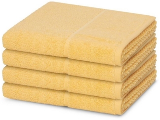 Möve for frottana Pearl 4 tlg. Frottier-Set - 4 X Handtuch (50 X 100cm) - 500 g/m² - Maize