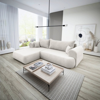 Luxusbetten24 Schlafsofa Designer Sofa Baron L, mit Schlaffunktion und Stauraum