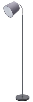 Aigostar LED Stehlampe Stehlampe E14 Fassung mit Grau Lampenschirm mit Metallsockel